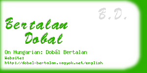bertalan dobal business card